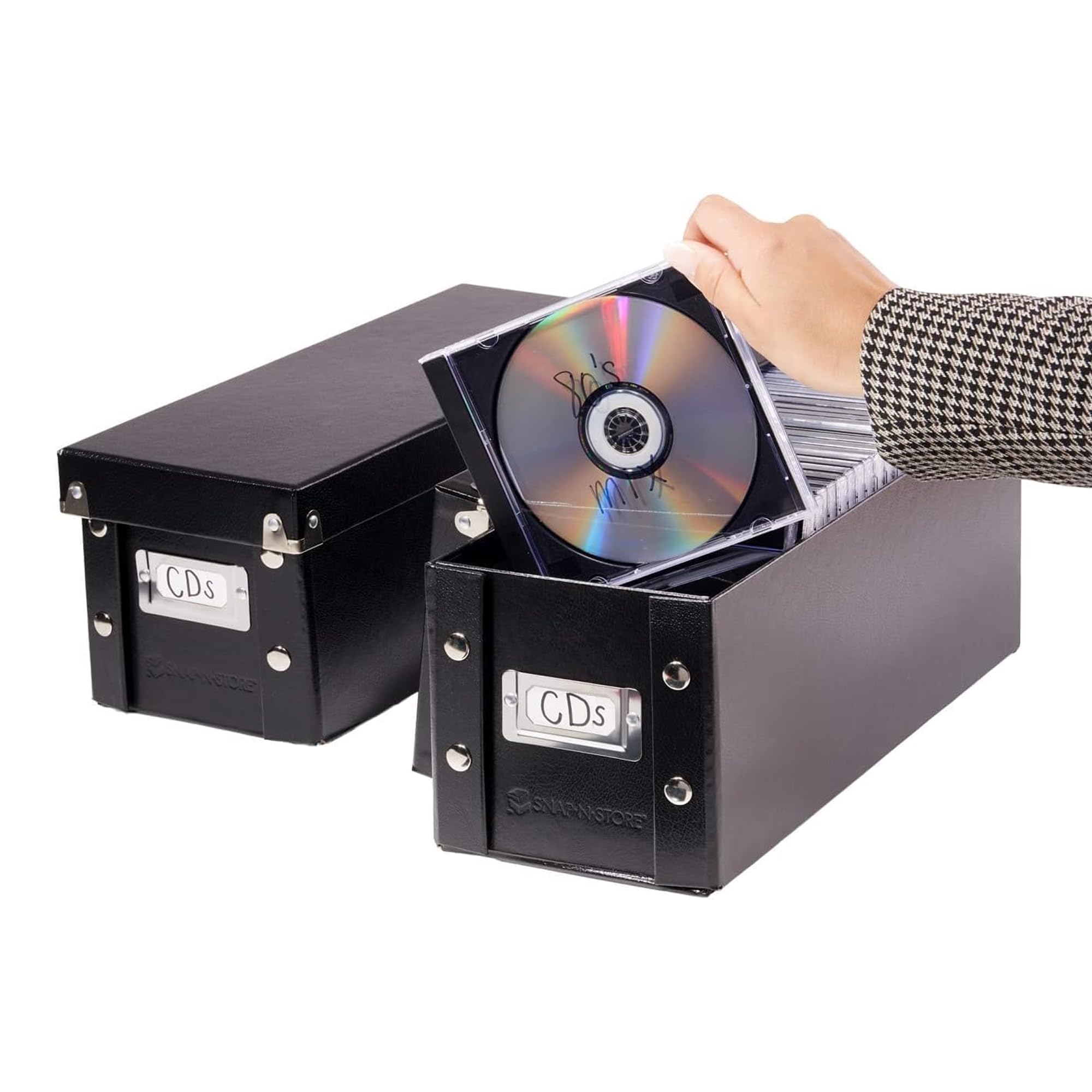 Amazon.com: Snap-N-Store CD Storage Box, 2-Pack, Holds 165 Sleeved